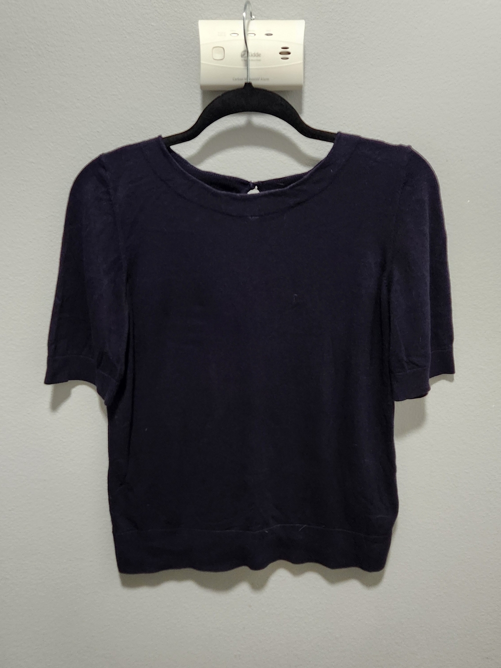 Talbots Navy Short-Sleeve Crewneck Knit Top
